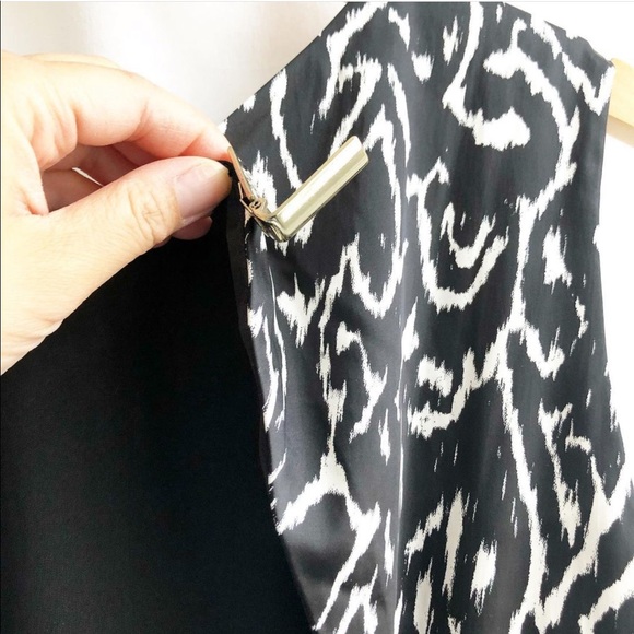 Zara basic black & white print shift dress - Picture 5 of 5